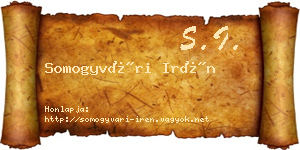 Somogyvári Irén névjegykártya