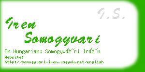 iren somogyvari business card